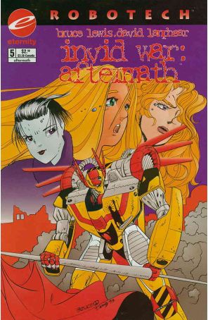 Robotech: Invid War Aftermath 5 published by Eternity with cover art by Bruce Lewis
