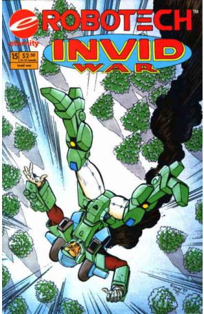 Robotech: Invid War 15 published by Eternity with cover art by Tim Eldred