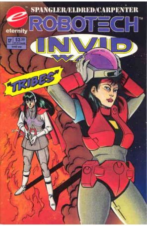 Robotech: Invid War 17 published by Eternity with cover art by Tim Eldred