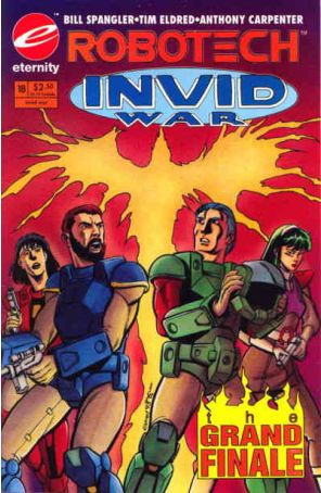 Robotech: Invid War 18 published by Eternity with cover art by Tim Eldred