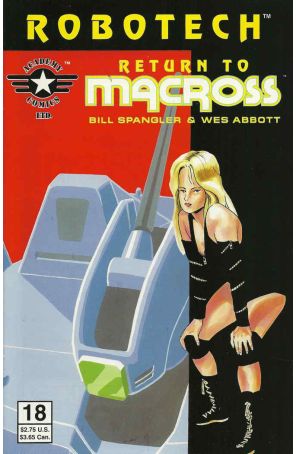 Robotech: Return to Macross 18 published by Academy with cover art by Wes Abbott