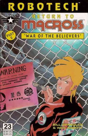 Robotech: Return to Macross 23 published by Academy with cover art by Wes Abbott