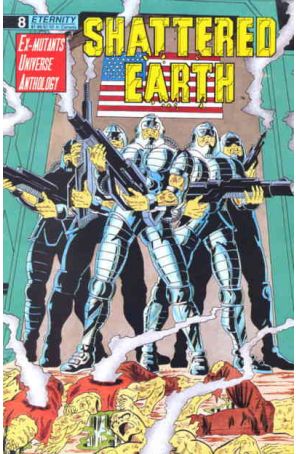 Shattered Earth 8 published by Eternity with cover art by Jim Valentino