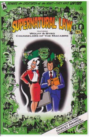 Supernatural Law 40 published by Exhibit A with cover art by Batton Lash