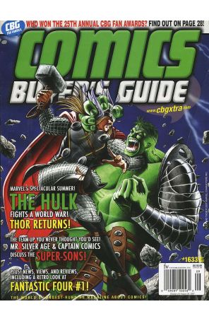 Comics Buyer's Guide 1633 published by F&W with cover art by Mark Sparacio
