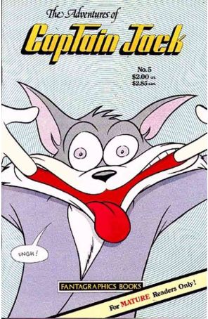 The Adventures of Captain Jack 5 published by Fantagraphics with cover art by Mike Kazaleh