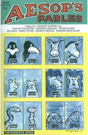 Aesop's Fables 2 published by Fantagraphics with cover art by Stanley Goldstein
