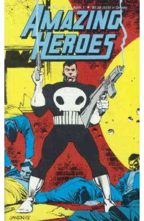 Amazing Heroes 114 published by Fantagraphics with cover art by Klaus Janson