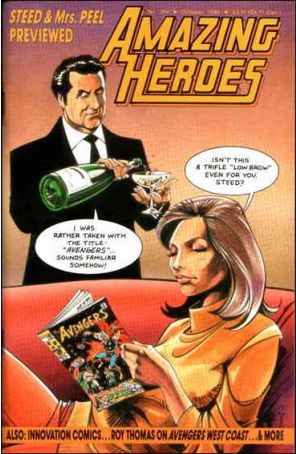 Amazing Heroes 184 published by Fantagraphics with cover art by Ian Gibson