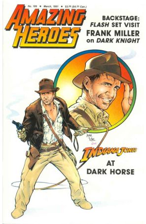 Amazing Heroes 189 published by Fantagraphics with cover art by Adam Hughes