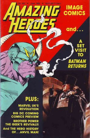 Amazing Heroes 202 published by Fantagraphics with cover art by Jim Lee
