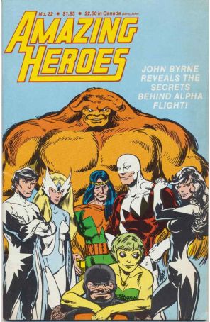 Amazing Heroes 22 published by Redbeard with cover art by John Byrne