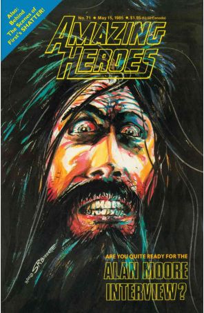 Amazing Heroes 71 published by Fantagraphics with cover art by Steve Bissette