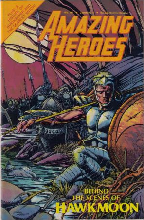 Amazing Heroes 86 published by Fantagraphics with cover art by Rafael Kayanan