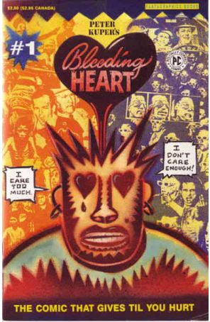 Bleeding Heart 1 published by Fantagraphics with cover art by Peter Kuper