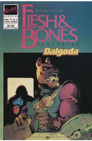 Flesh and Bones 1 published by Upshot with cover art by Dennis Fujitake