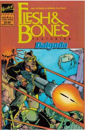 Flesh and Bones 4 published by Upshot with cover art by Dennis Fujitake