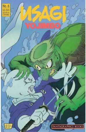 Usagi Yojimbo (Vol. 1) 6 published by Fantagraphics with cover art by Stan Sakai and Scott Shaw!