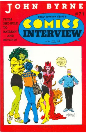 Comics Interview 71 published by Fictioneer with cover art by John Byrne