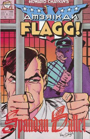 American Flagg (Howard Chaykin's) 3 published by First with cover art by Mike Vosburg