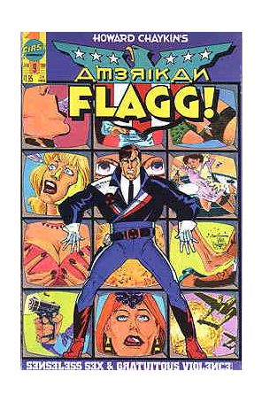 American Flagg (Howard Chaykin's) 9 published by First with cover art by Howard Chaykin