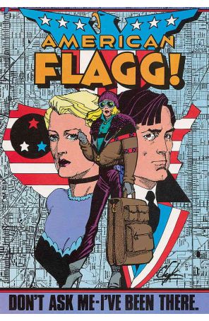 American Flagg 13 published by First with cover art by Howard Chaykin