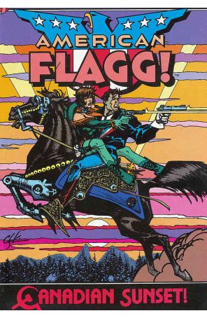 American Flagg 15 published by First with cover art by Howard Chaykin