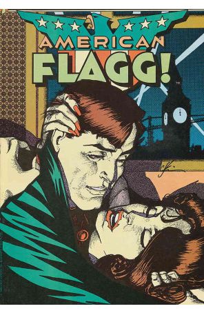 American Flagg 24 published by First with cover art by Howard Chaykin