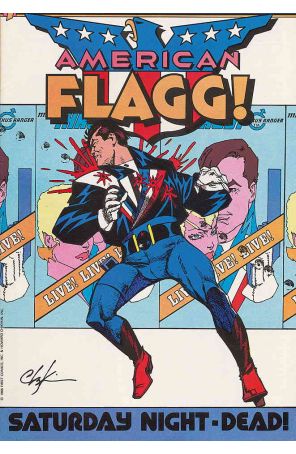 American Flagg 25 published by First with cover art by Howard Chaykin