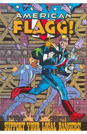 American Flagg 28 published by First with cover art by Howard Chaykin