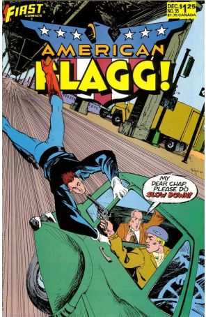 American Flagg 35 published by First with cover art by Kyle Baker