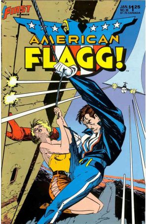 American Flagg 36 published by First with cover art by Kyle Baker