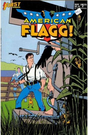 American Flagg 40 published by First with cover art by Howard Chaykin