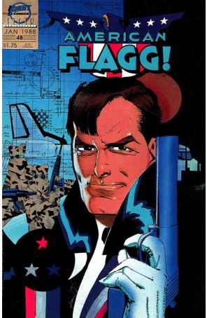American Flagg 48 published by First with cover art by Howard Chaykin