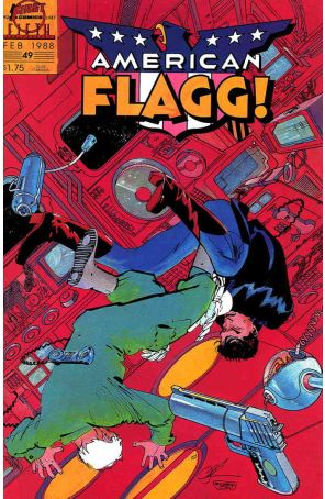 American Flagg 49 published by First with cover art by Howard Chaykin