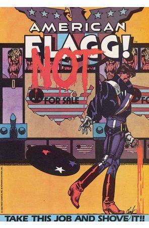 American Flagg 8 published by First with cover art by Howard Chaykin