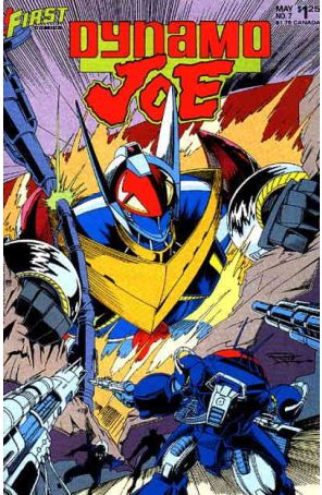 Dynamo Joe 7 published by First with cover art by Doug Rice