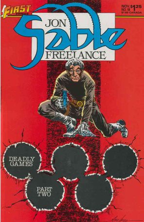 Jon Sable, Freelance 18 published by First with cover art by Mike Grell