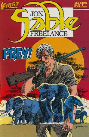 Jon Sable, Freelance 19 published by First with cover art by Mike Grell