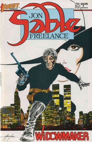 Jon Sable, Freelance 21 published by First with cover art by Mike Grell