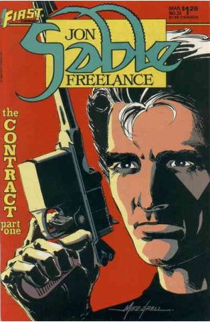 Jon Sable, Freelance 22 published by First with cover art by Mike Grell