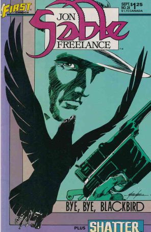 Jon Sable, Freelance 28 published by First with cover art by Mike Grell