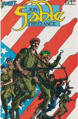 Jon Sable, Freelance 32 published by First with cover art by Mike Grell