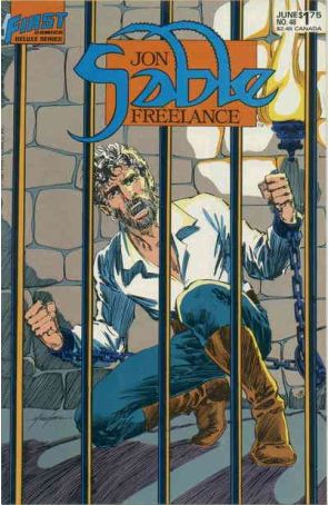 Jon Sable, Freelance 48 published by First with cover art by Mike Grell