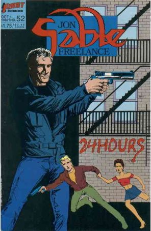Jon Sable, Freelance 52 published by First with cover art by Mike Grell