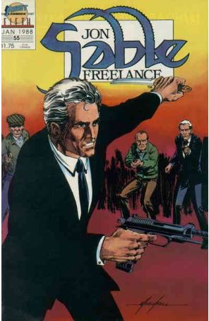 Jon Sable, Freelance 55 published by First with cover art by Mike Grell