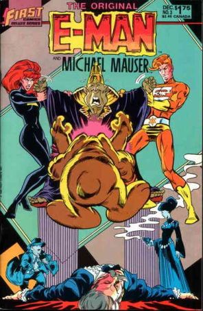 Original E-Man 3 published by First with cover art by Joe Staton