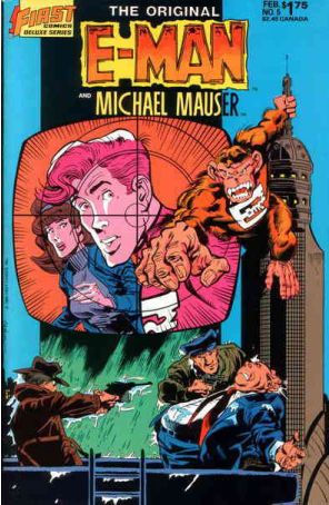 Original E-Man 5 published by First with cover art by Joe Staton