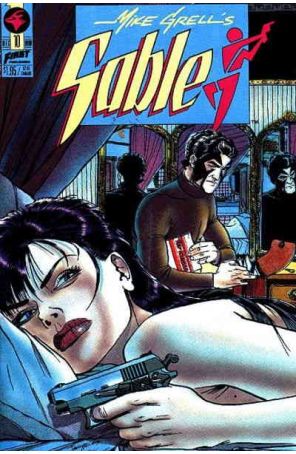 Sable (Mike Grell's) 10 published by First with cover art by Tony Akins