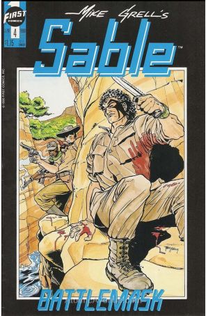 Sable (Mike Grell's) 4 published by First with cover art by Tony Akins